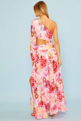 Floral Pink Maxi Dress